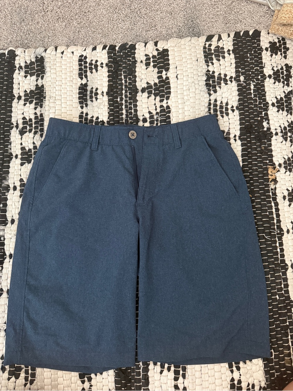 Under Armour Navy Blue Flat-Front Men's Shorts